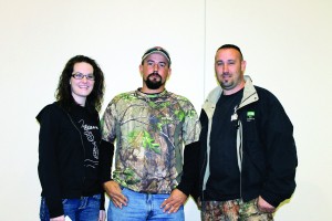 Free Mounts Misty Rose (left), Derryl Edwards Jr of Sycamore Creek Taxidermy, and Nicky Steichen