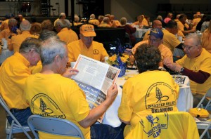 On Monday afternoon, Disaster Relief volunteers enjoyed a celebration banquet at Broken Arrow, BattleCreek.