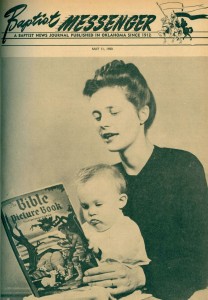 Larry Merideth makes his “debut” with the Baptist Messenger in 1950, as he and his mother were on the cover of the May 11 edition promoting Mother’s Day.