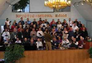 The group sings at Central Baptist Church in Sochi.