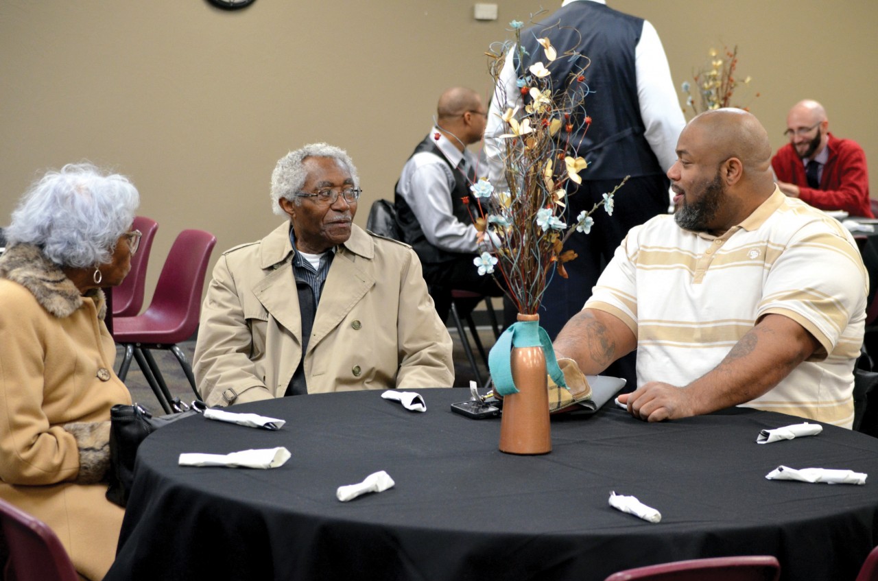 Leaders share fellowship at Monday’s African American Leaders’ Dinner.