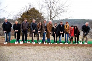 On Sat., March 8, at the Falls Creek Baptist Campgrounds, a special groundbreaking ceremony was held related to the new construction. The Mathena Family, who provided $7.4 million toward the building of the Mathena Event Center at Falls Creek, was among those represented, including, from left, Zachary Phillips, Gene Phillips, Sydney Mathena, John Mathena, Harold Mathena, Patricia Mathena, David Mathena, Lori Mathena, Jennifer Phillips and Melissa Phillips.