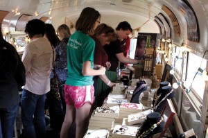 Fair trade crafts were offered to help victims of human trafficking through the Change the World bus.