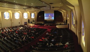 Broken Arrow, BattleCreek Pastor Alex Himaya preached via simulcast at a recent service at Tulsa, Immanuel, now called theChurch.at Downtown.