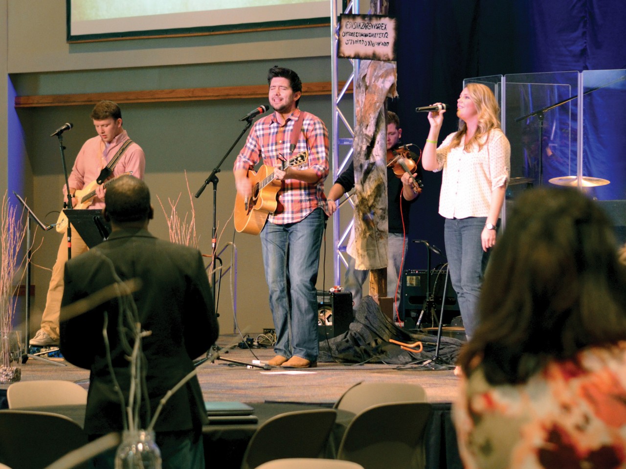 Worship was led by Randy and Lauren Faram and their band.