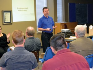 Baptist General Convention of Oklahoma Sunday School/adult discipleship specialist Bob Mayfield presents a seminar on Small Groups & Sunday School.