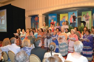 Native Praise, a choir from 23 Native American churches and 15 tribes from Oklahoma, sing during the Woman’s Missionary Union Celebration June 8.