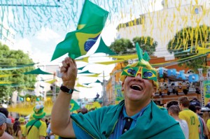 Thousands of World Cup fans watch matches in the Tijuca district of Rio de Janeiro. IMB missionaries and student teams hope to make Gospel connections during the international sporting event.