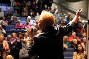 Renee Paul leads worship