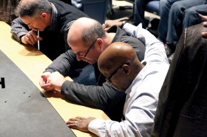 The altar was a unifying place as brothers met together to lift their prayer concerns to the Lord