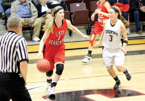 Mackenzie Janz, with ball, is now a senior playing for the Erick Lady Bearcats (Photo: Provided)
