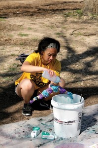 People had a variety of recreation options including tie-dye (Photo: Tiffany Zylstra)