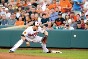 Orioles first baseman Chris Davis is back on the field after serving a 25-game suspension.  (Photo: Todd Olszewski/ The Baltimore Orioles)
