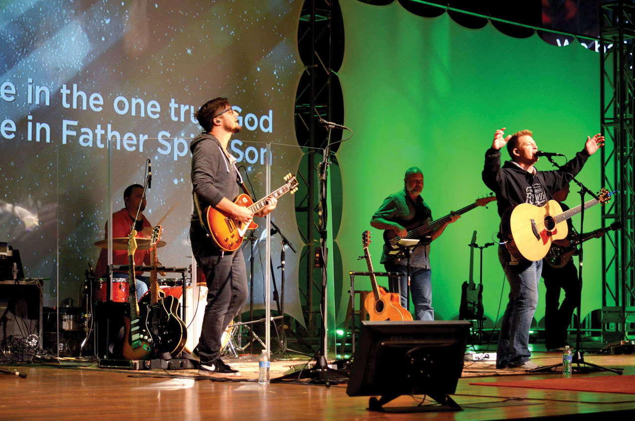 Matt Roberson and his band lead worship during Rewired