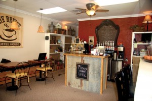 1) The small shop’s interior is decorated with handmade and donated items (Photo: Dana Williamson
