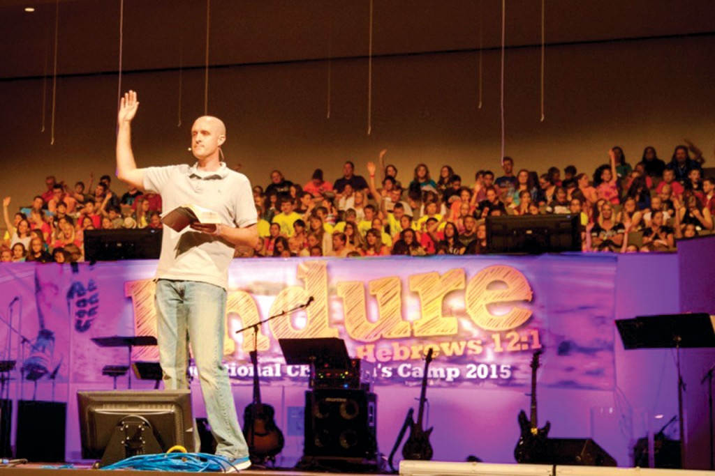 Landon Coleman served as the Session Two camp pastor. (Photo: Autin Urton)