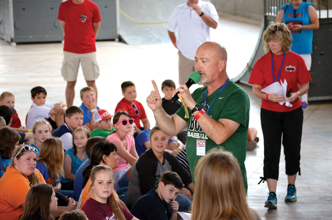 Bill Buchanan led campers in interactive games (Photo: Chris Doyle)