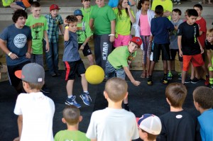 Gaga ball, a variation of dodgeball, also was enjoyed (Photo: Chris Doyle)