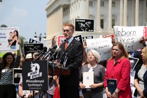 Sen. James Lankford speaking to the Women Betrayed Rally at the U.S. Capitol. (Photo: Provided)