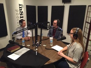 Brian Hobbs, Michael McAfee and Lauren McAfee sit down for an interview. (Photo: Grant Bivens)