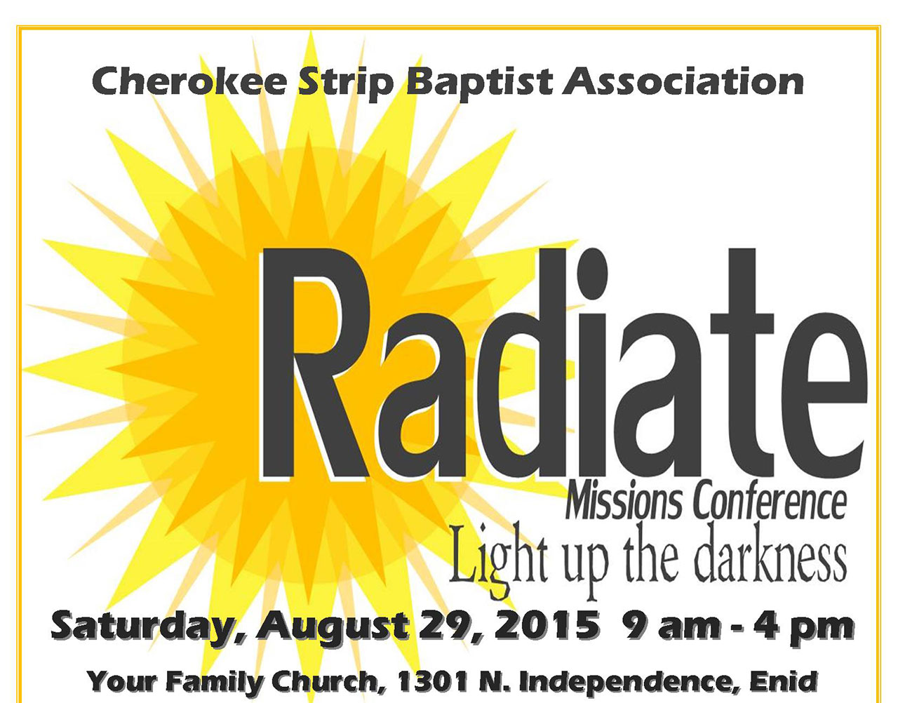 Radiate: Light Up the Darkness Missions Conference