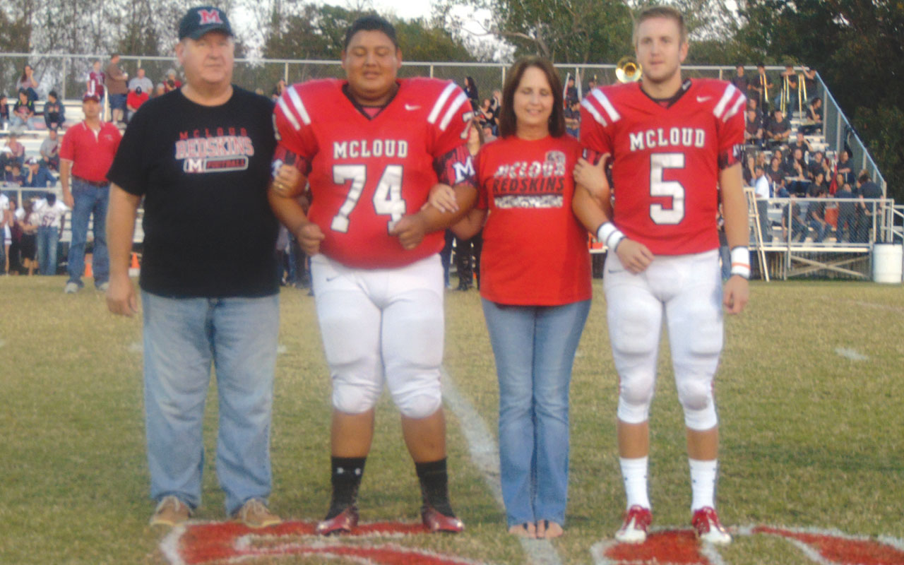 McLoud family fosters football player