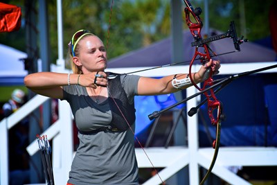 Mackenzie Brown, the fourth-ranked archer in the world, was upset in the round of 16 on Aug. 8, ending her hopes for a medal and bringing her first Olympic competition to a close. Brown's home church is Flint Baptist Church in Flint, Texas. Photo courtesy of USA Archery
