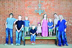 From left, Carter, Luke, Cross, Cavan, Archer, Aubrey, Aric, Linque, Whitney (Select kids’ faces have been blocked for their own safety, and in correlation with Foster Care regulations).