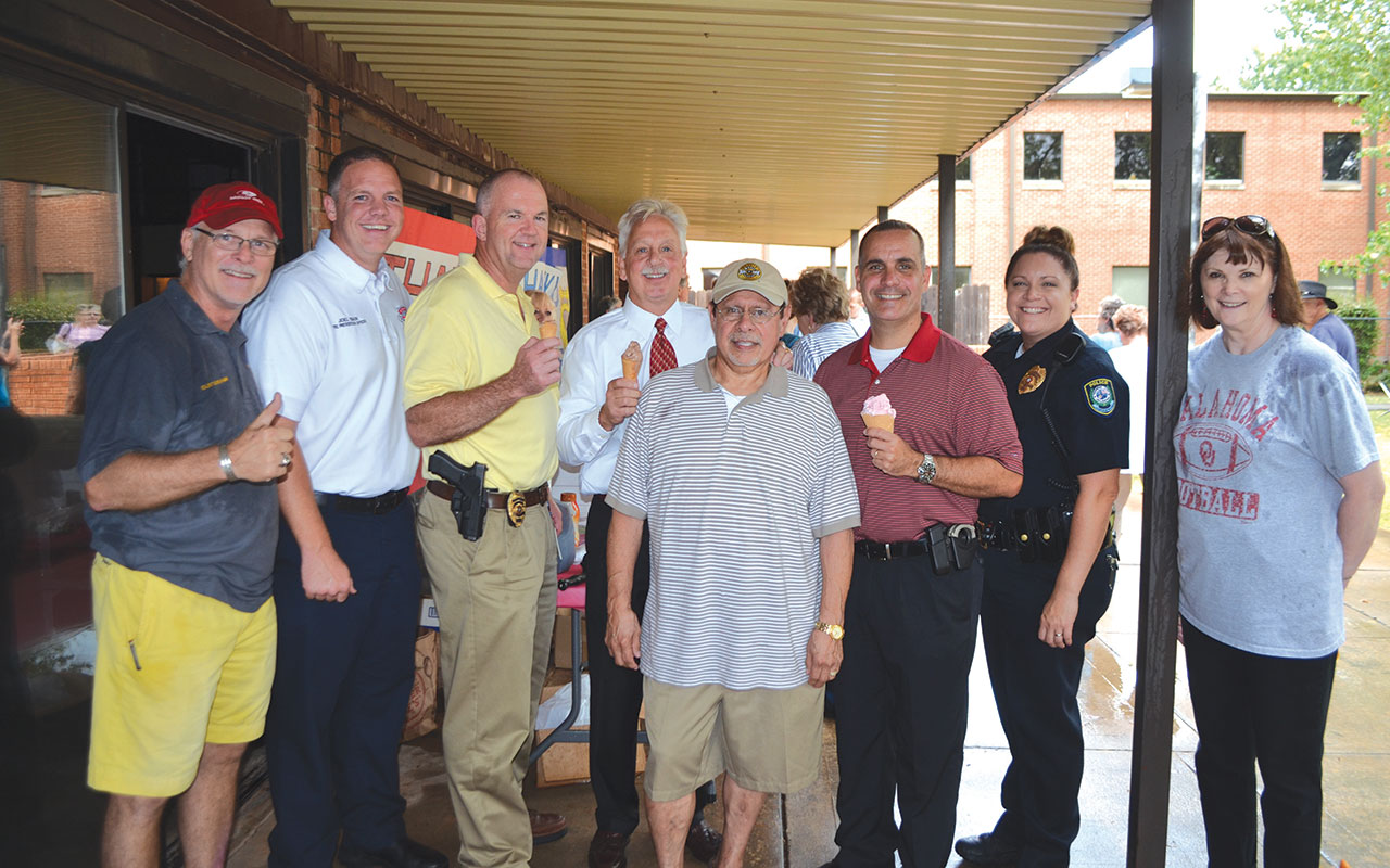 Midwest City, First honors  police, firefighters with ice cream social
