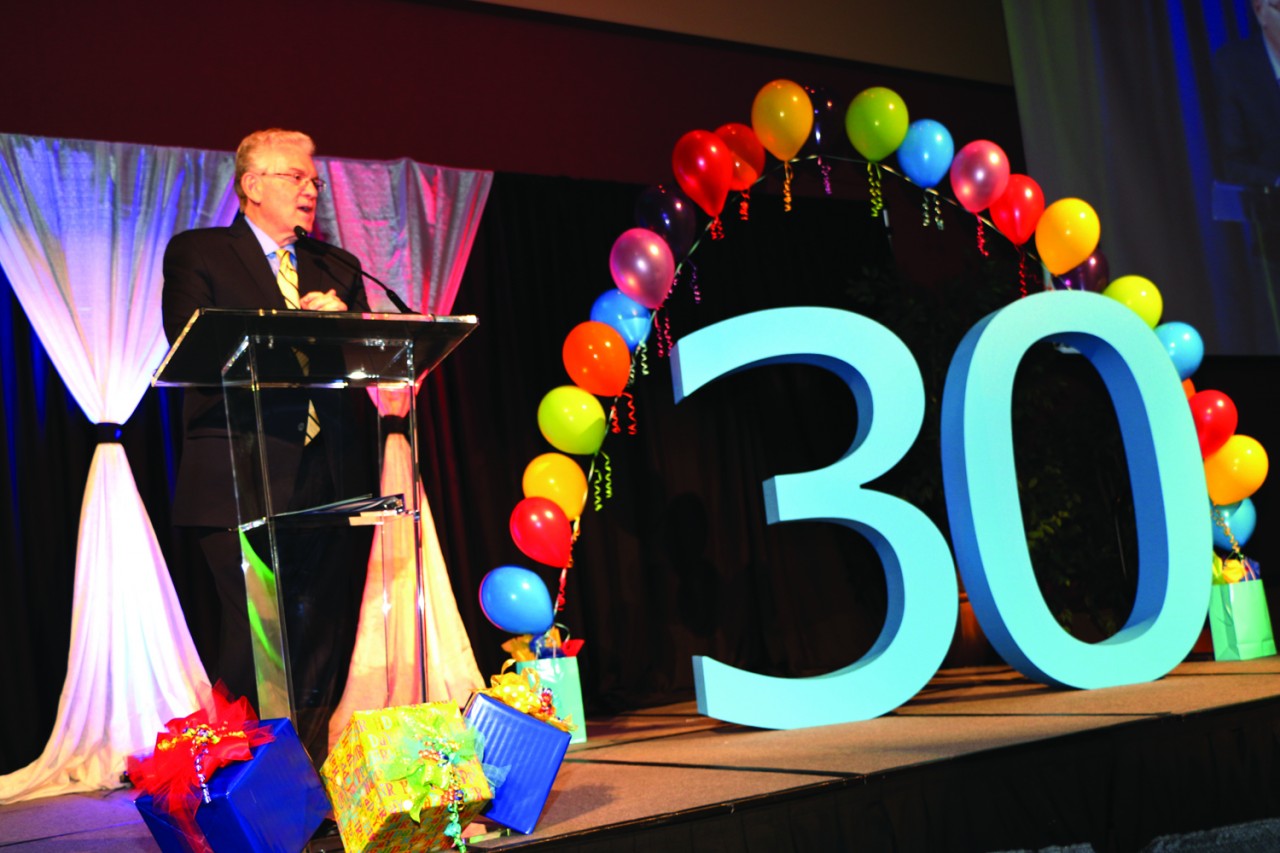 Anthony L. Jordan speaks at a 30th anniversary Hope banquet. Photo: Lauren Capraro