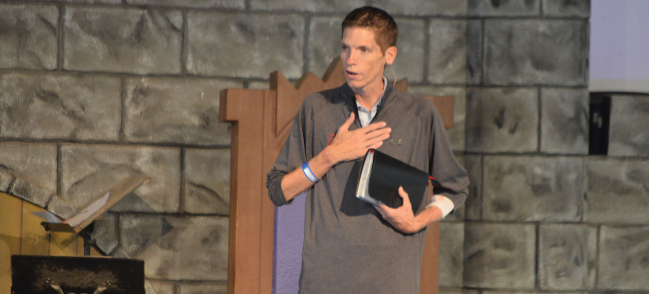 Hall speaks at CrossTimbers, by God’s grace