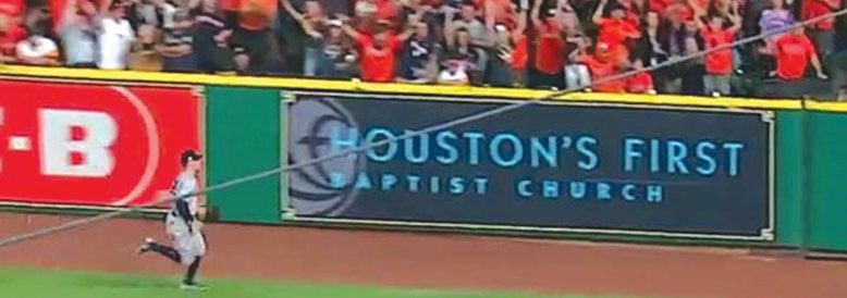 World Series: Astros wall ad spotlights Houston, First