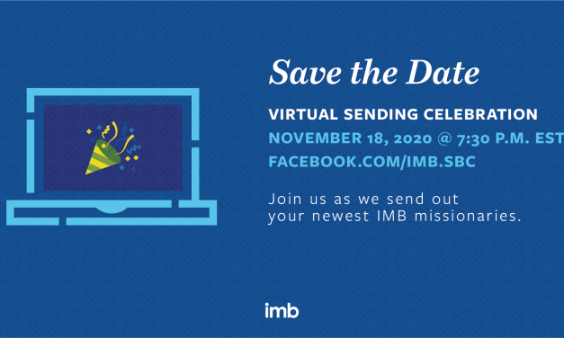 IMB to host virtual Sending Celebration, November 18