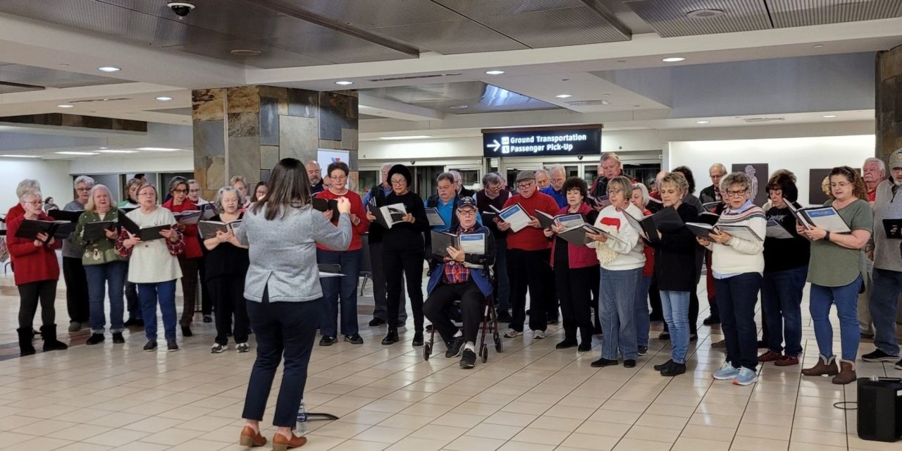 Soldiers blessed by the sound of music at Christmas: OKC, Southern Hills’ senior adult choir sings for troops at sendoff