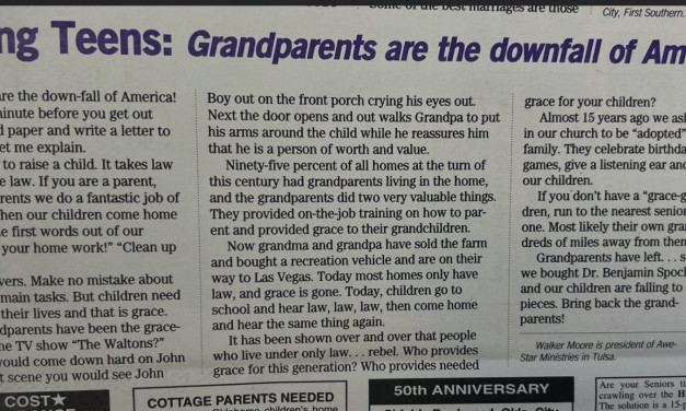 Rite of passage (rewind): Grandparents are the downfall of America
