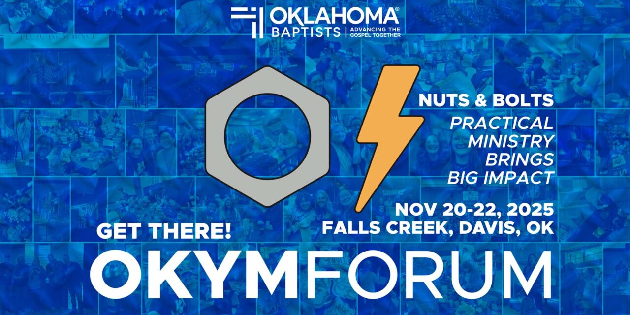 Lifeway Author to Headline OKYM Youth Forum Nov. 20 – 22 at Falls Creek