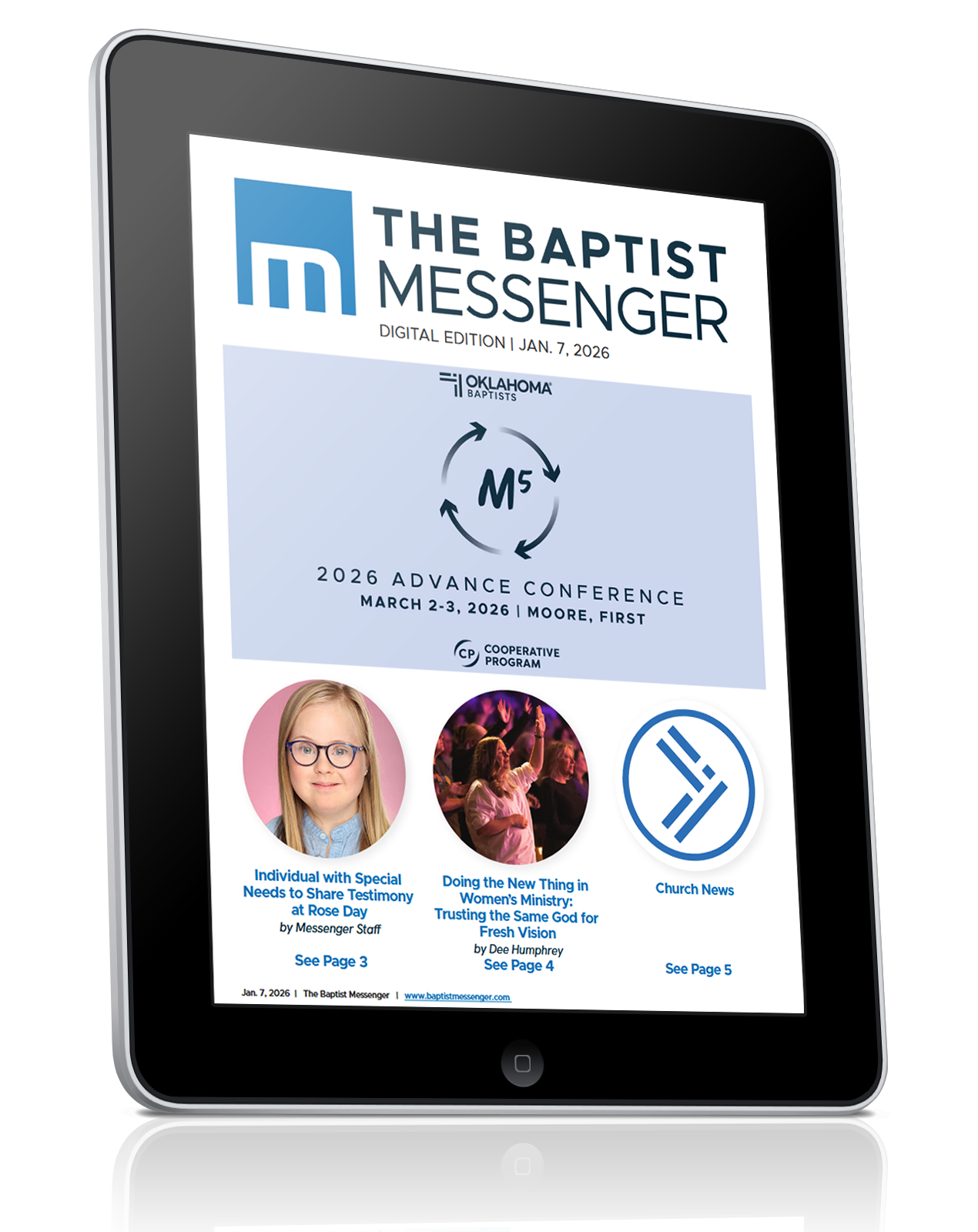 Jan07Mockup Messenger Digital - Baptist Messenger of Oklahoma